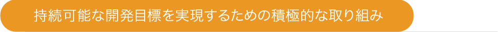 持続可能な開発目標を実現するための積極的な取り組み